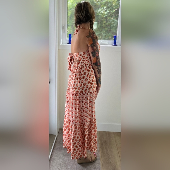 Japna Halter Tie Back Maxi Dress BNWOT - Picture 5 of 12